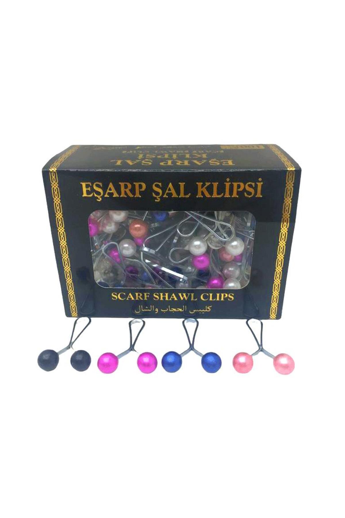 RENKLİ 100 PARÇA EŞARP BAŞÖRTÜ - ŞAL KLİPSİ (784)