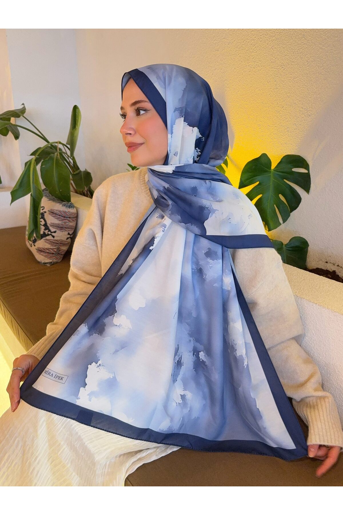 Desenli Pamuk Soft Şal İlham Serisi Degrade Şal ps137