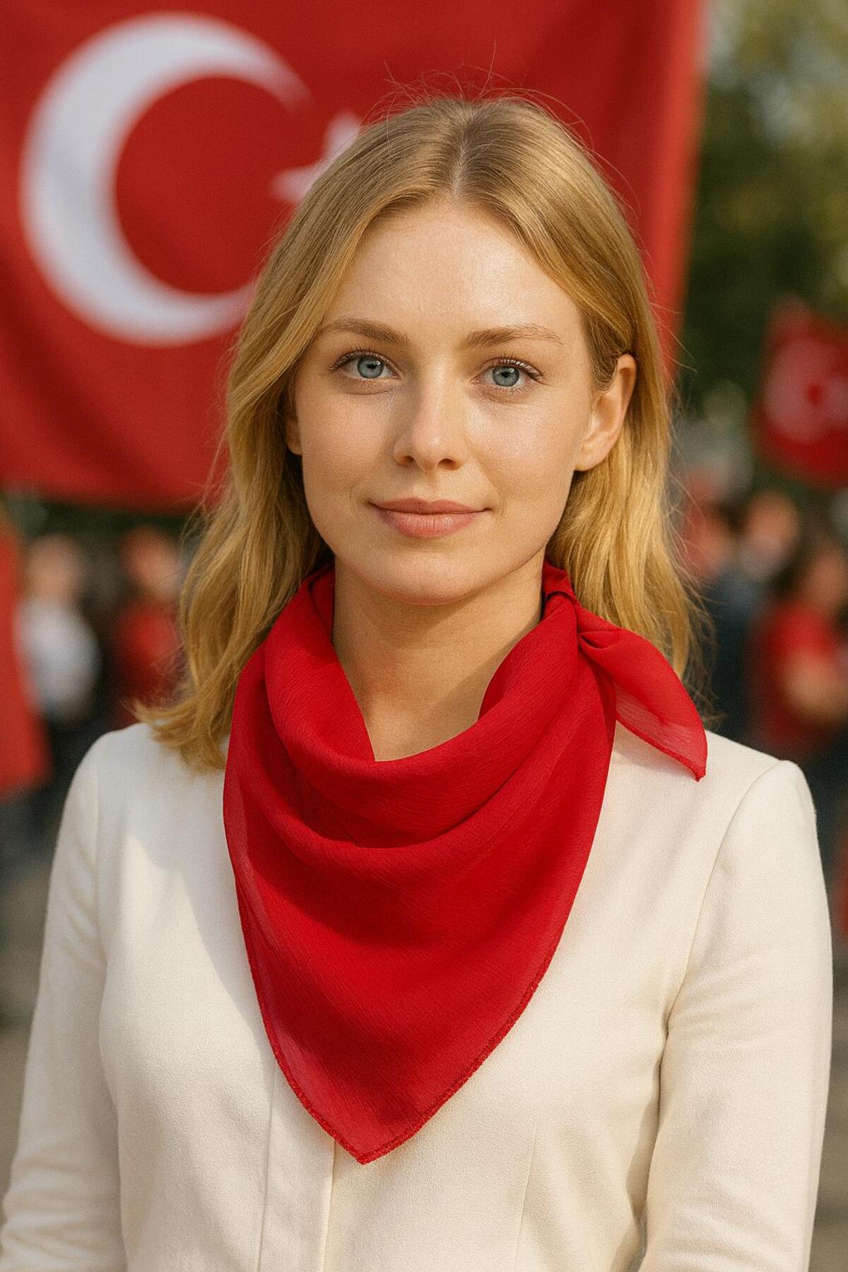 Şifon Kırmızı Bandana – Milli Bayram Fuları (23 Nisan, 29 Ekim, 19 Mayıs)