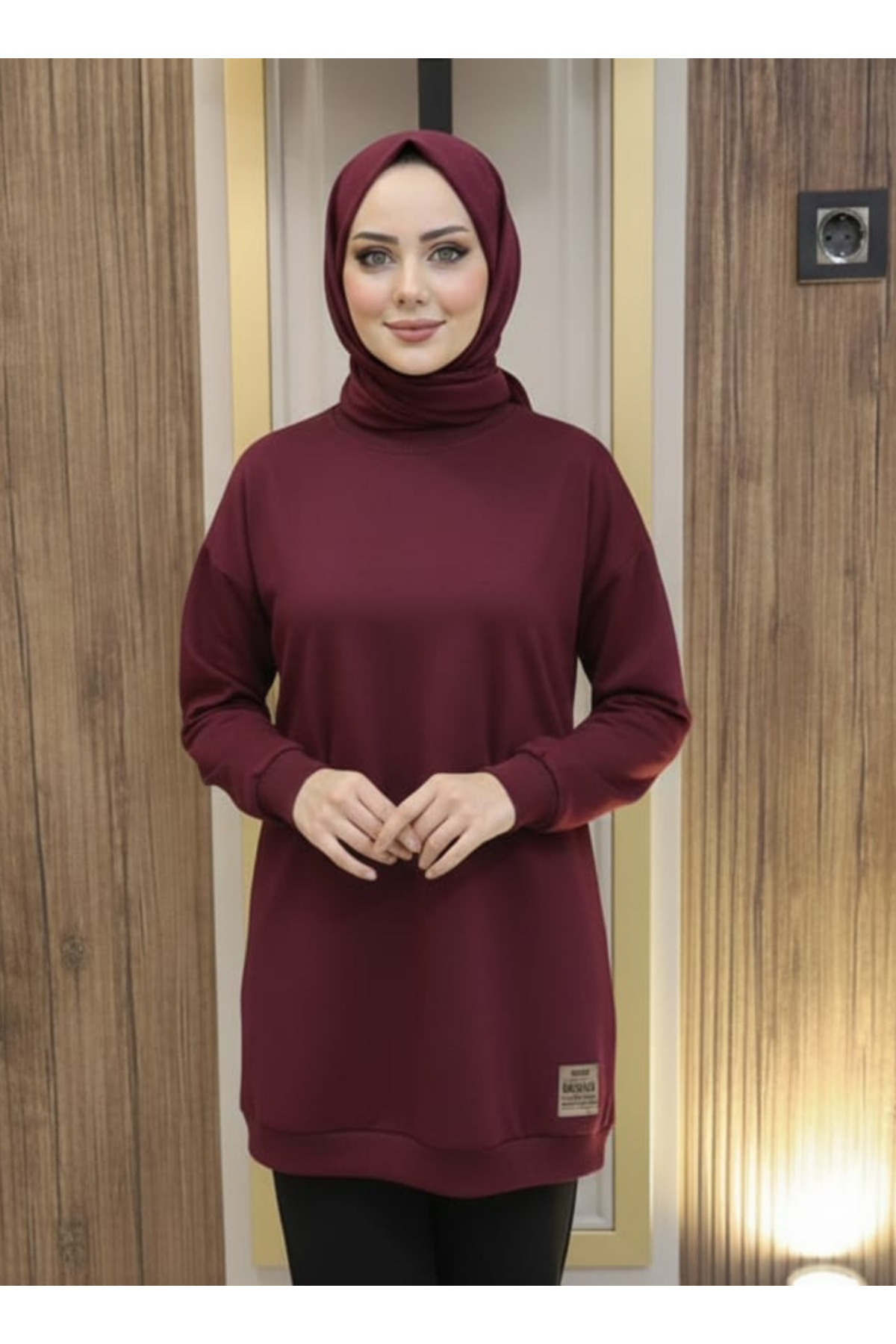 KADIN İKİ İPLİK TESETTÜR YIRTMAÇLI TUNİK