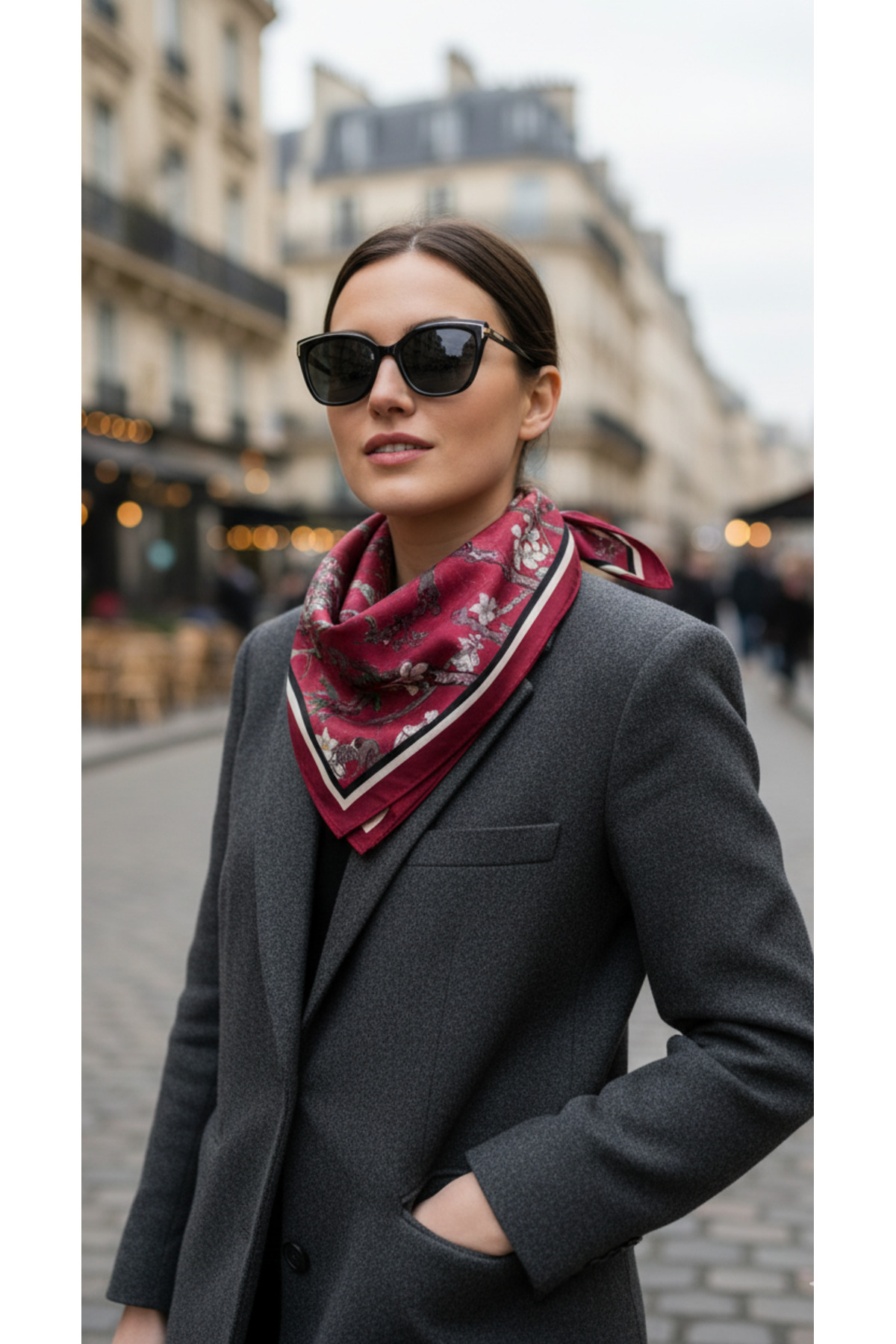 CHERRY BLOSSOM Desen 70*70cm Bandana/Fular