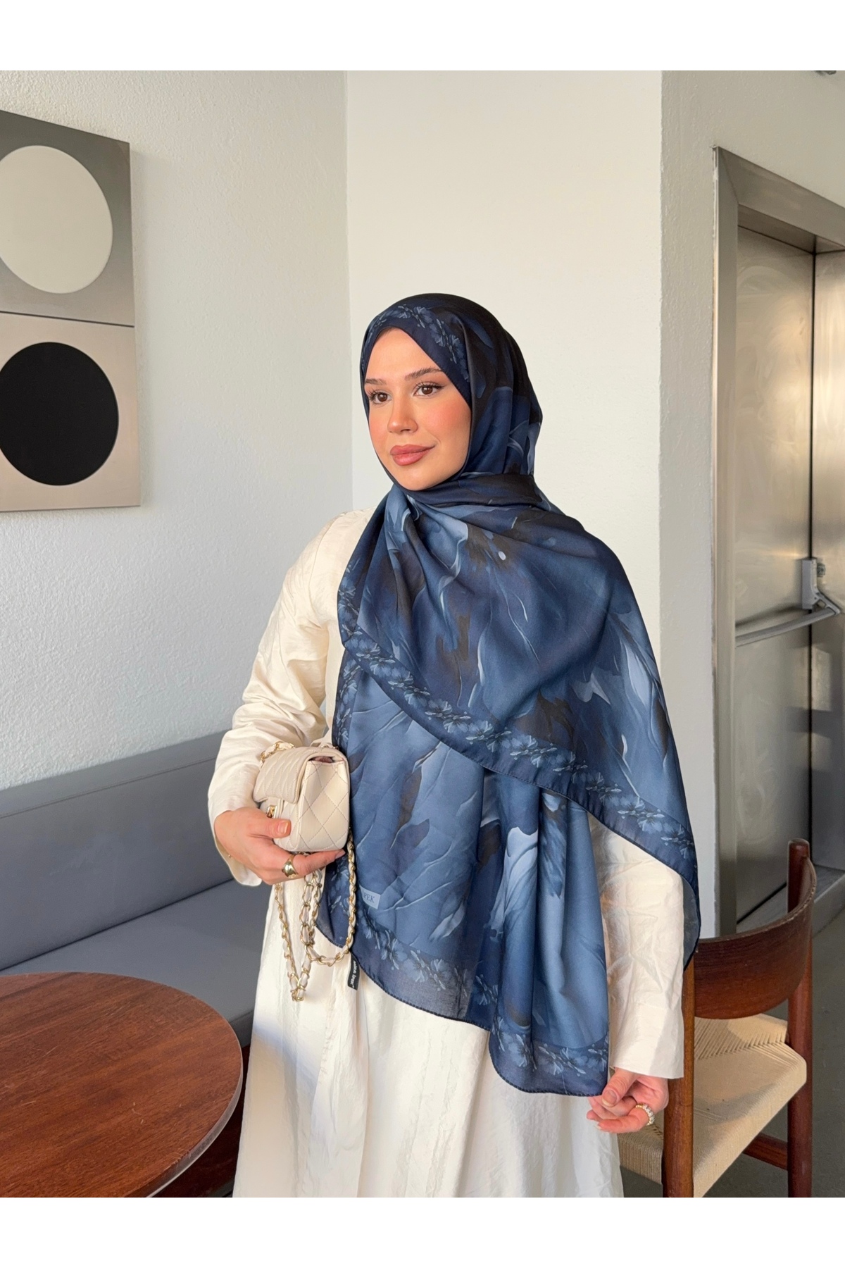 Desenli Pamuk Soft Şal Marline Serisi ps182