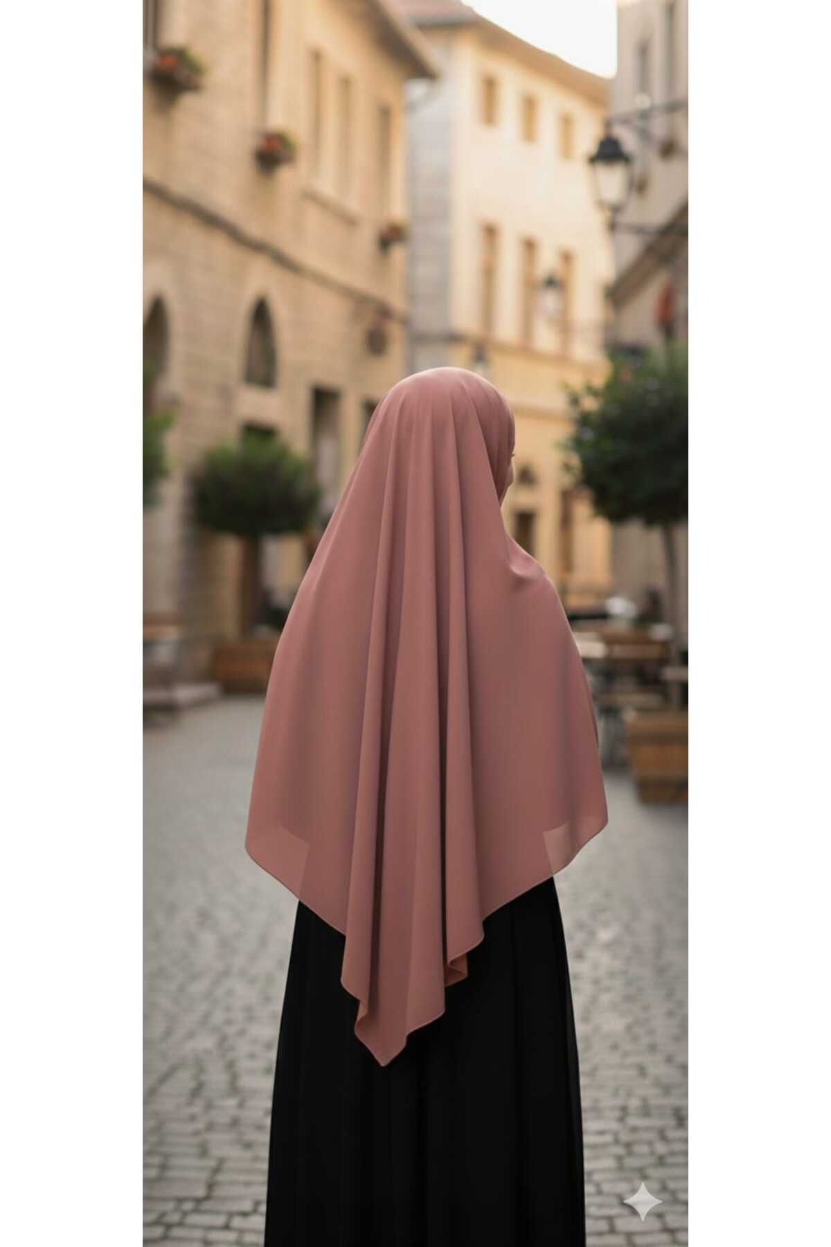 Tesettür Hijab Mısır Medine Ipeği Eşarp 110x110 Nude