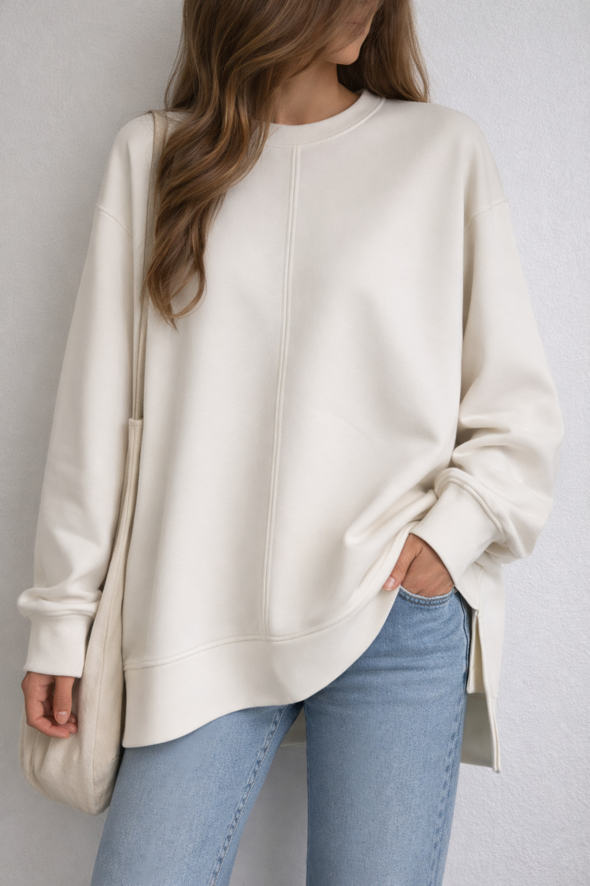 YUMUŞAK KUMAŞIYLA 44 bedene kadar uyumlu RAHATLIKLA ŞIKLIK AYNI MODELDE SWEATSHİRT