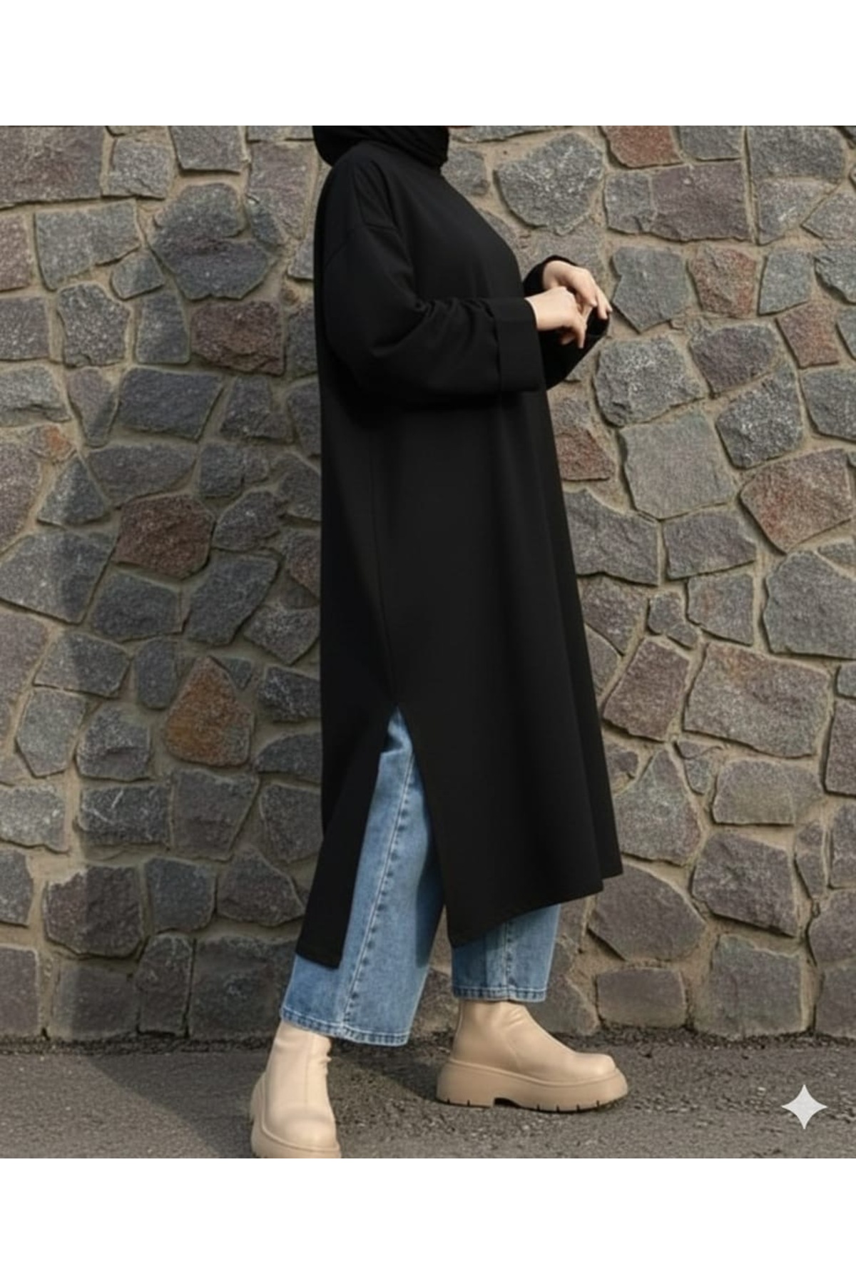 Yırtmaçlı Özel Dikim Salaş Tunik