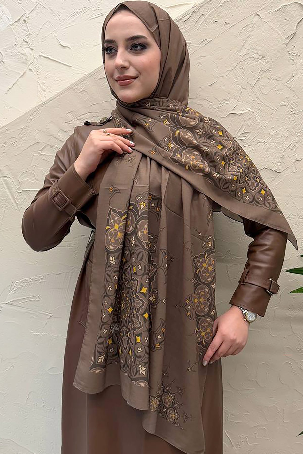 Sufi Desen Pamuk Şifon Şal