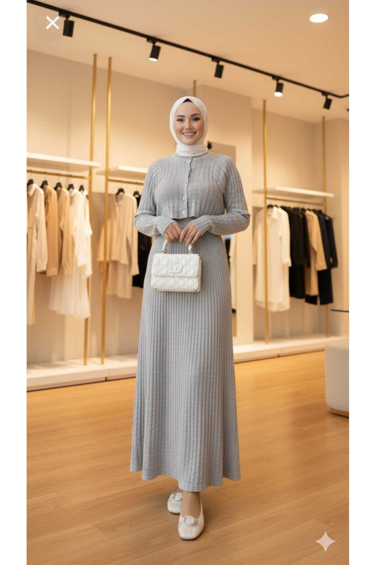 Kadın Palerinli Triko Elbise