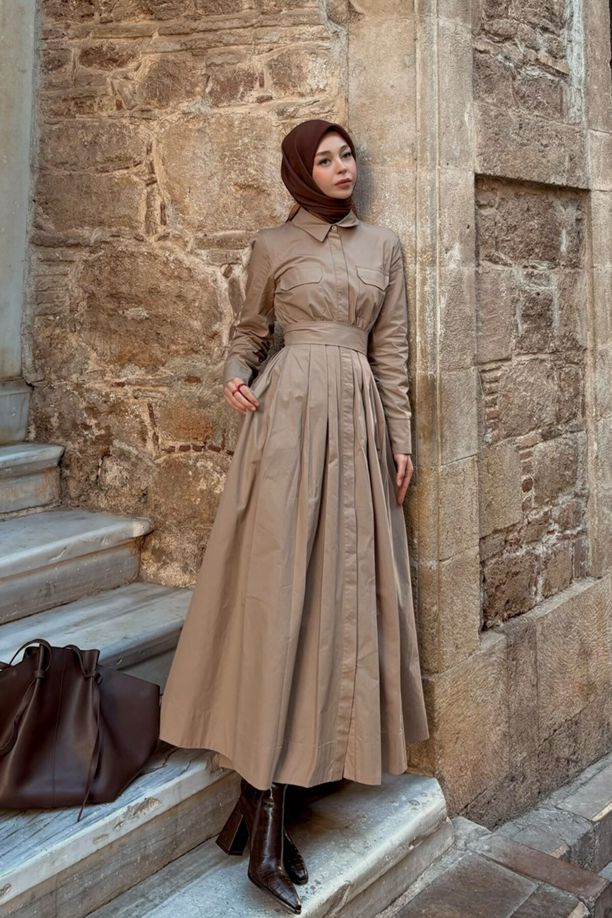 Poplin Gömlek Elbise