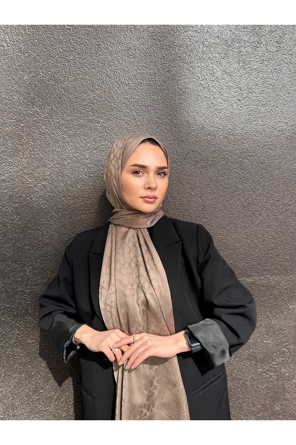Yazlık Pamuk Şal C Desen Kaşmir Şal Silk Scarfs Hijab