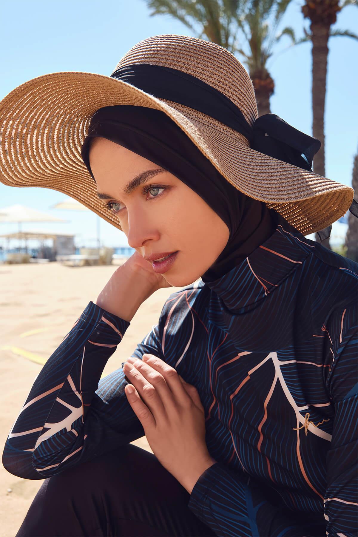 Fiyonklu Toprak Hasır Şapka