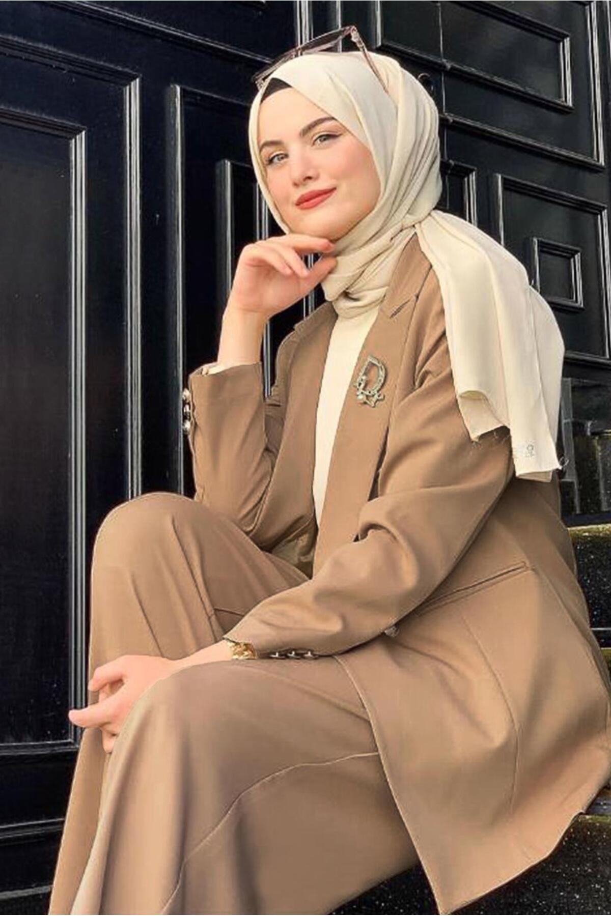 KADIN VİZON KLASİK PANTOLONLU TAKIM T 2038