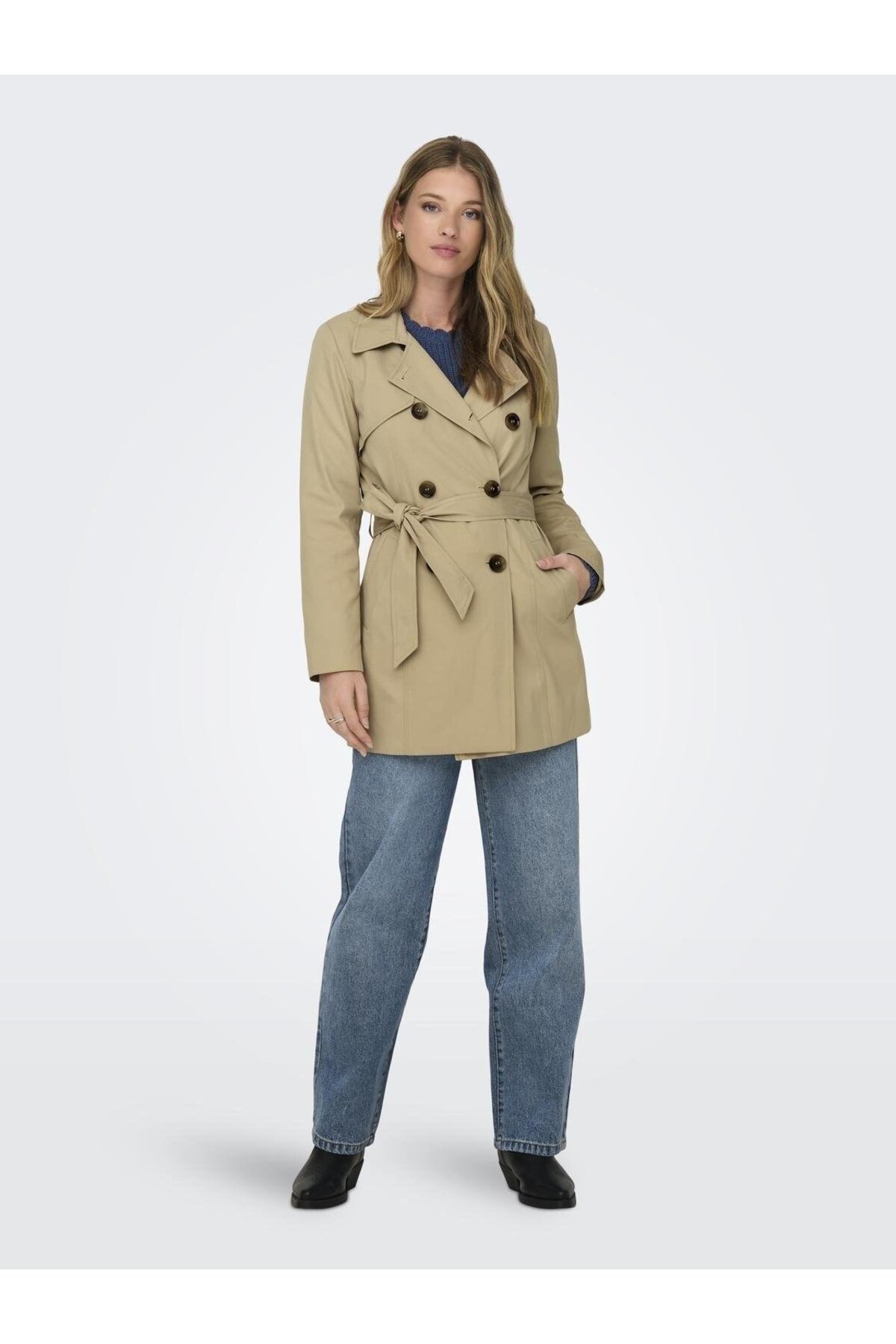 Kadın Bej Trençkot