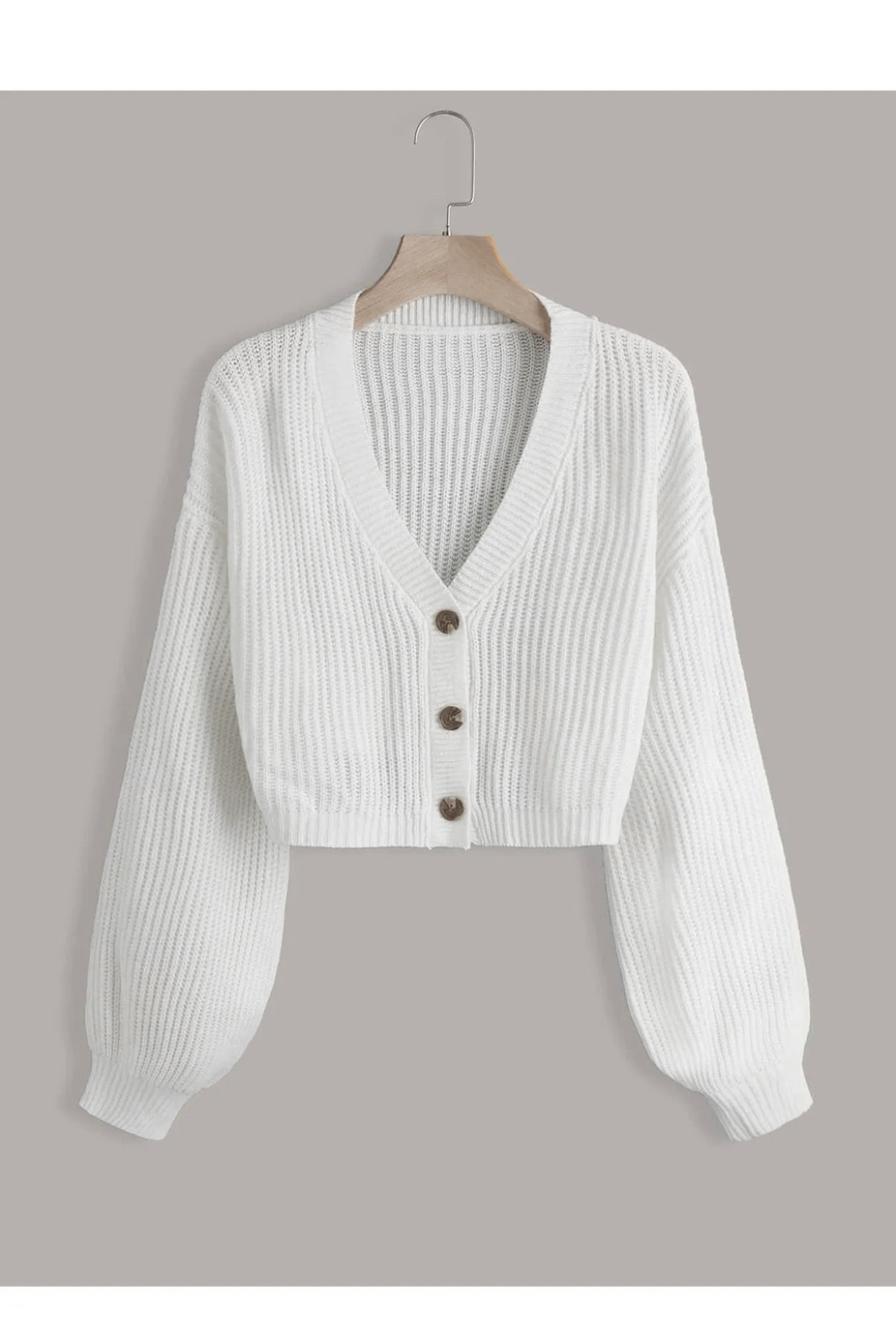 Kadın Triko Düğmeli Hırka