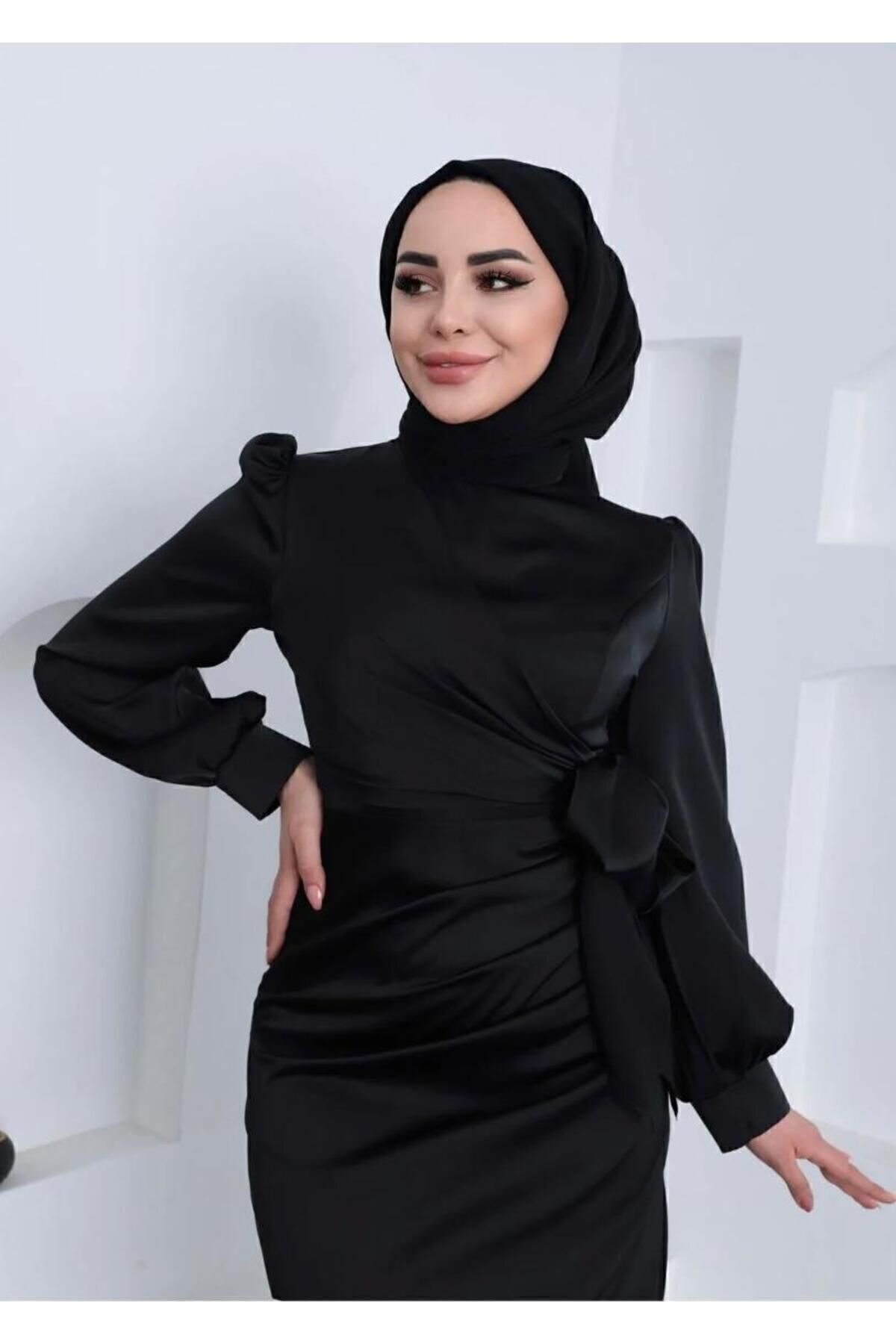 YANDAN BAĞLAMALI SATEN ABİYE