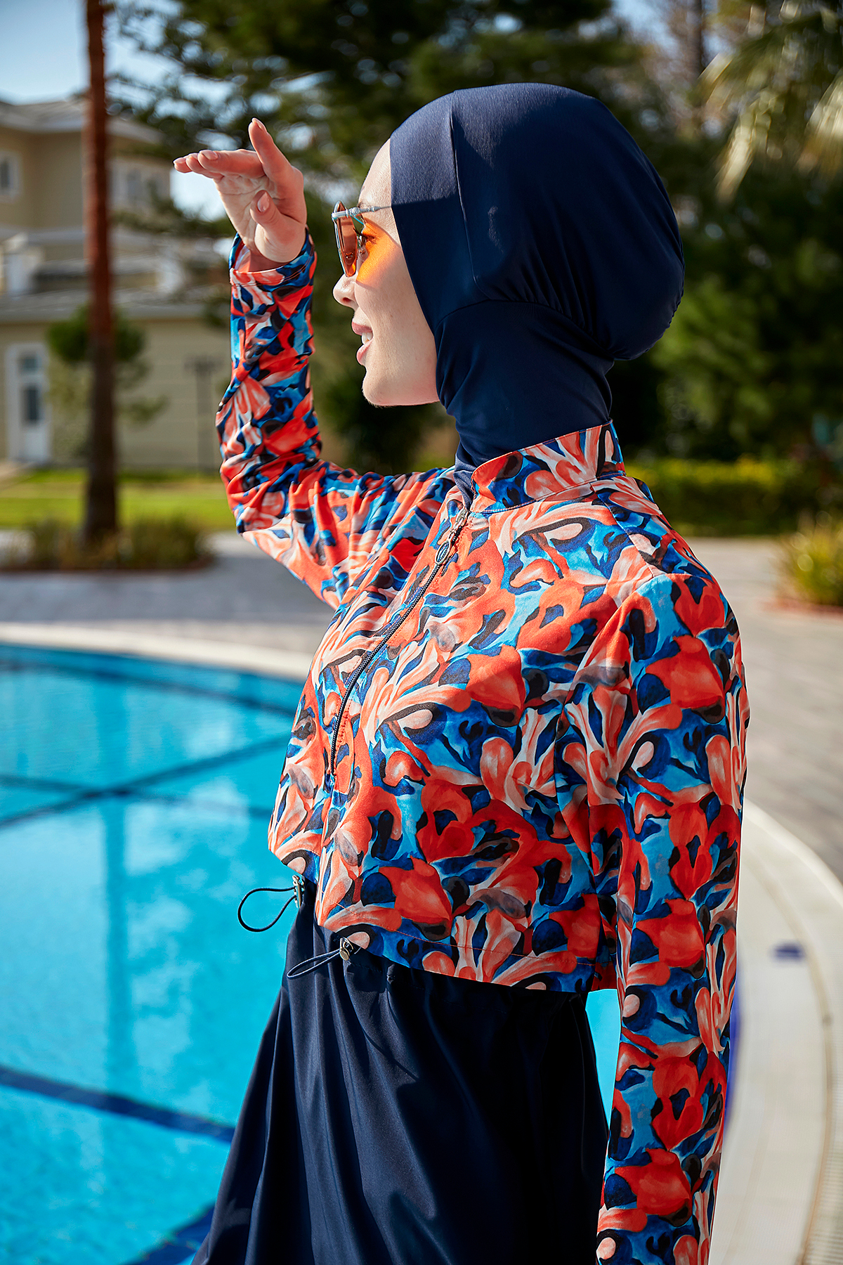 Remsa Tam Kapalı Tesettür Mayo R113 Batik