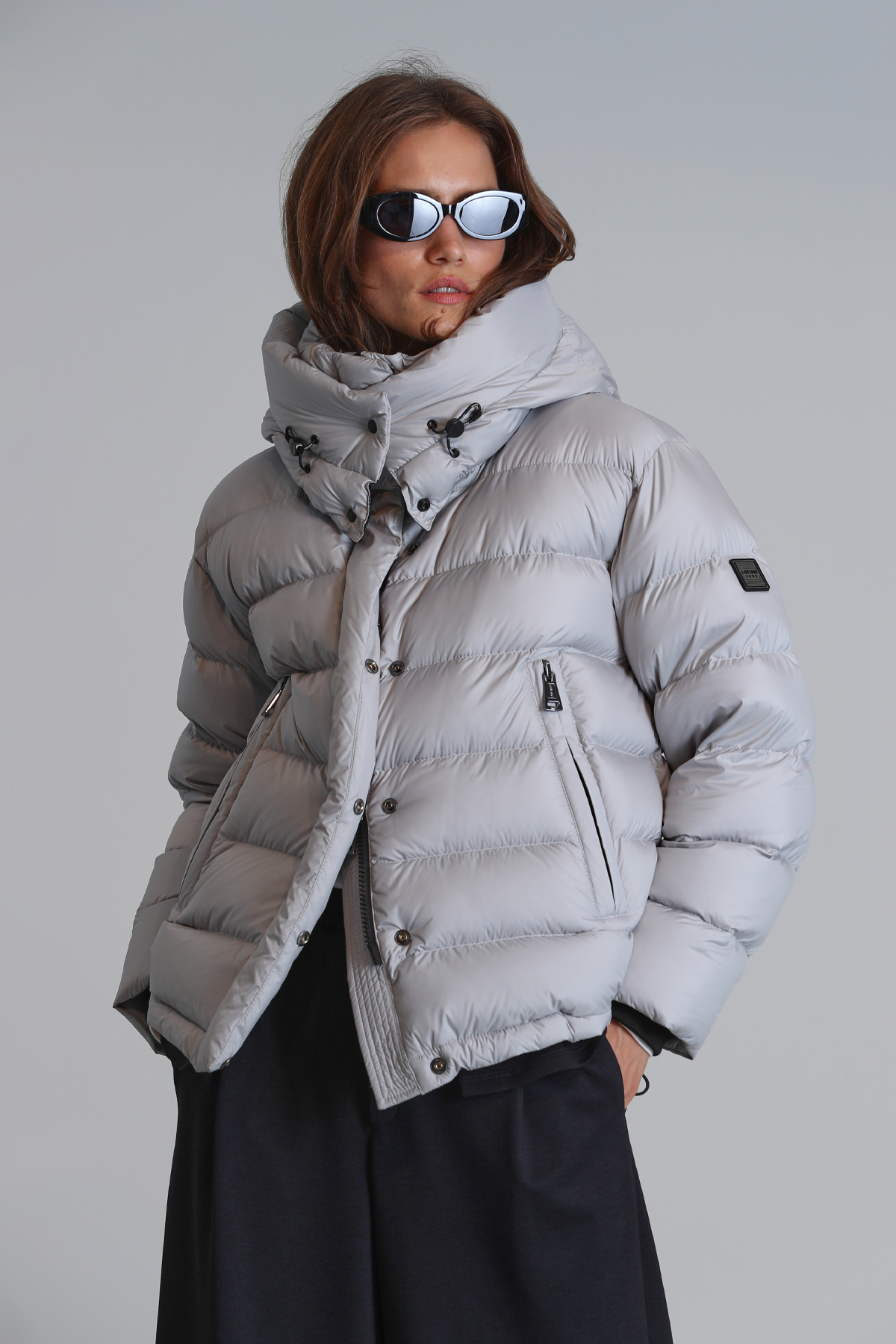 Rose Kaz Tüyü Kadın Mont Taş