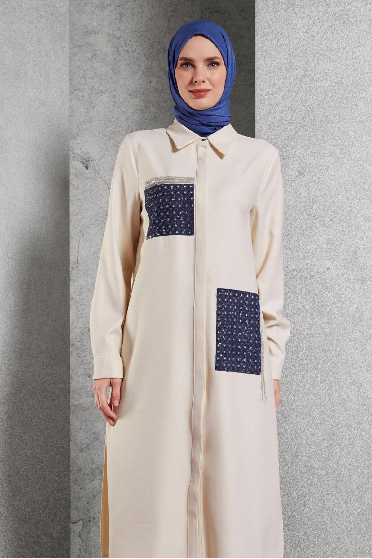 TAŞ DETAYLI TUNİK 45157