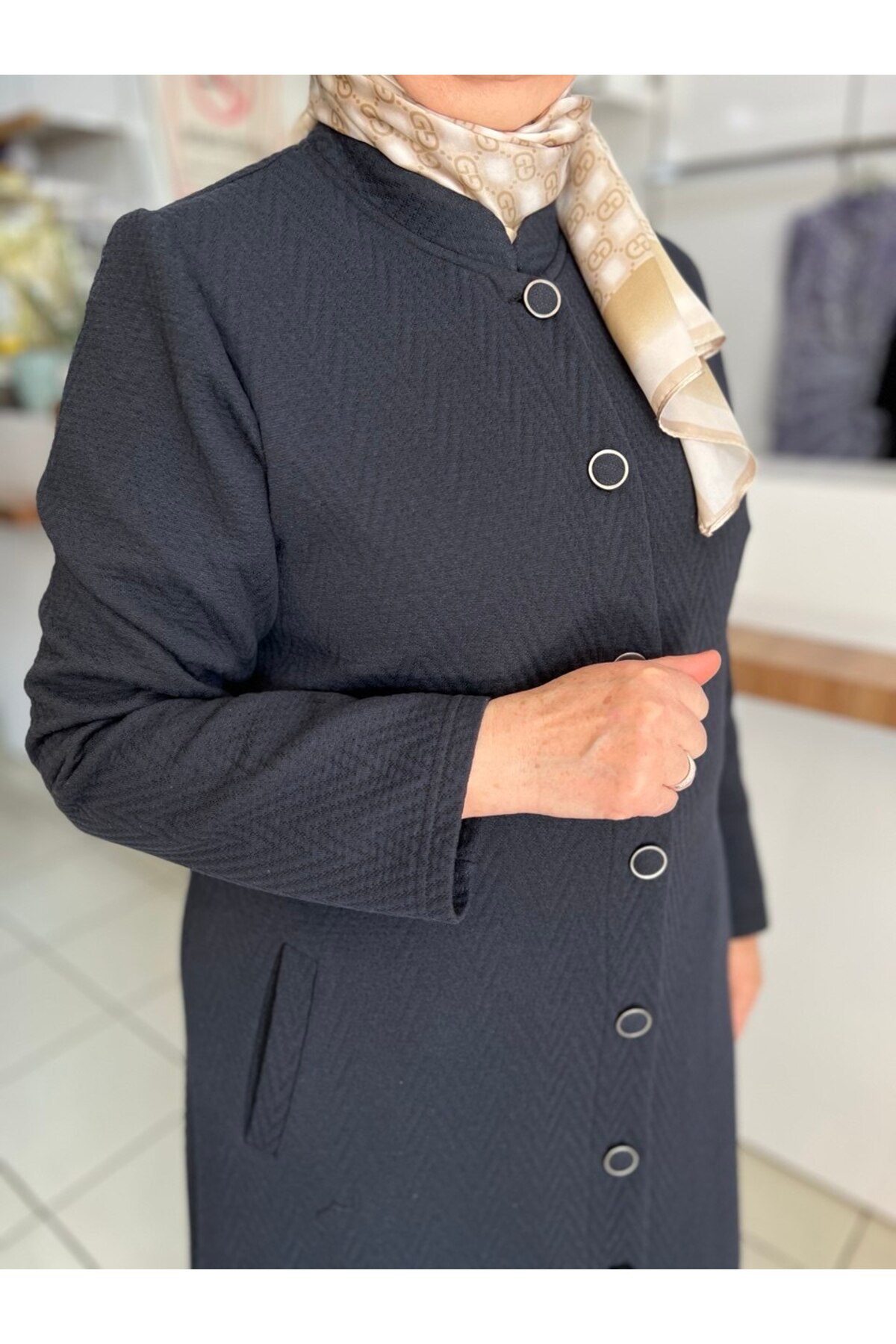 Lacivert Mevsimlik Pardesü