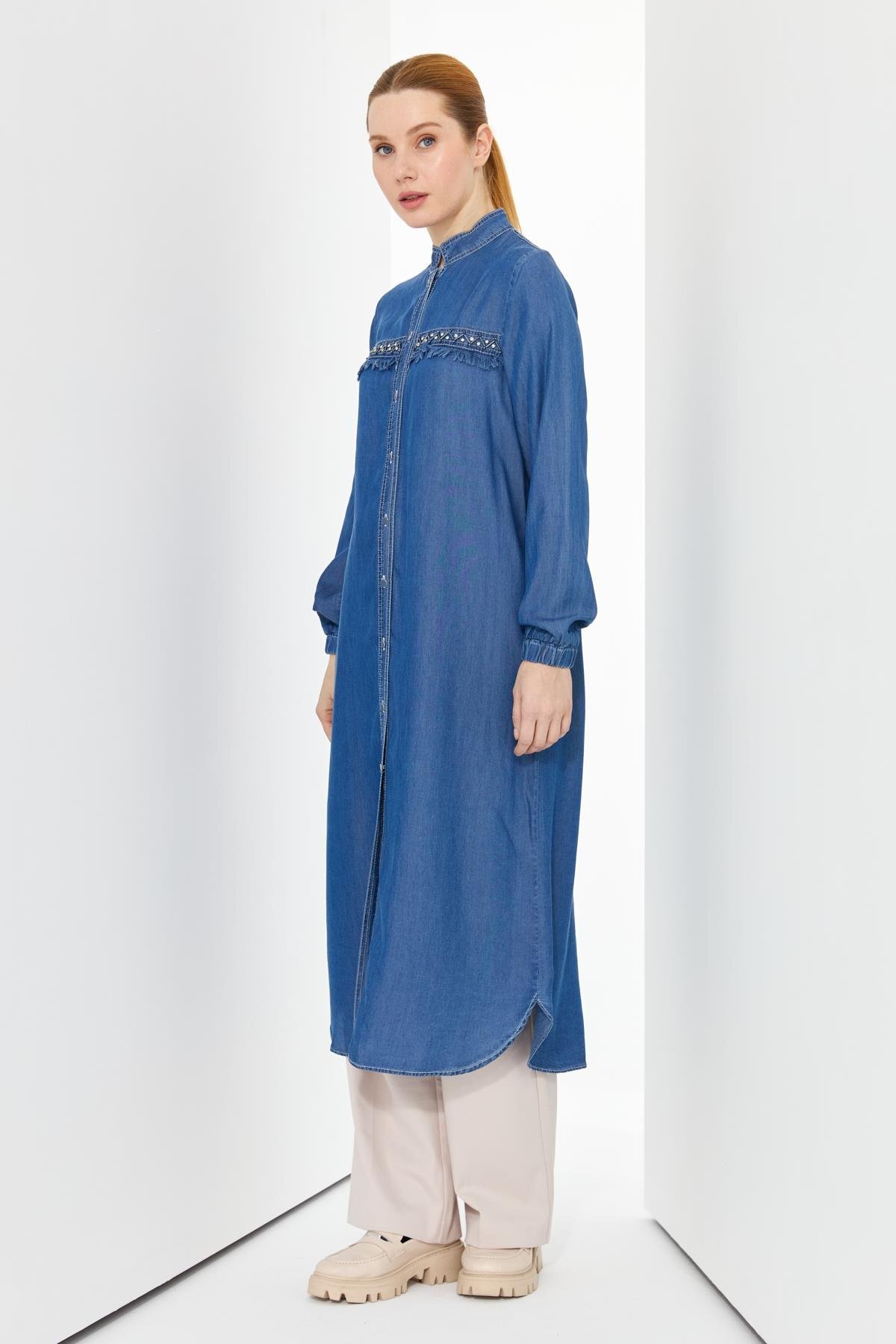 İnce Kot Yazlık Kap Giy Çık Tunik 61050