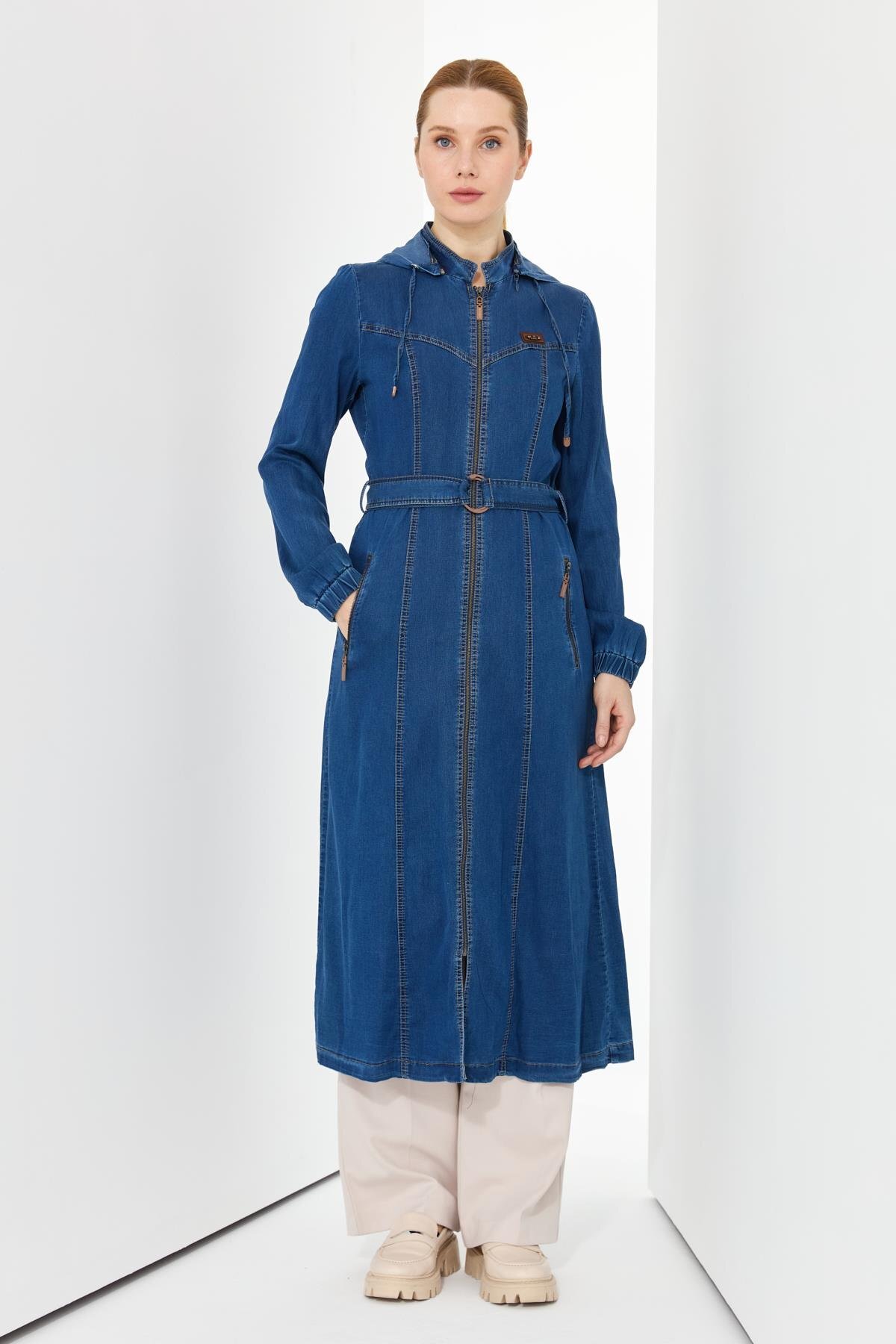 İnce Kot Yarım Pardesü Araboy Kap Giyçık Yazlık 54038