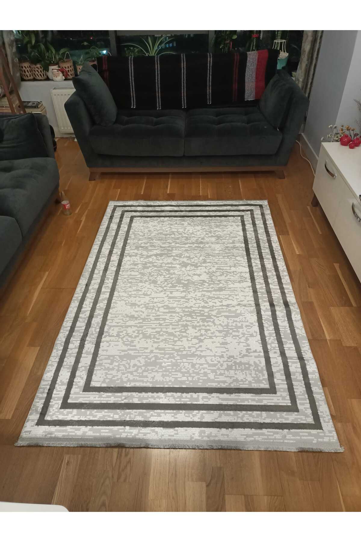 Saten Bambu Makinede Yıkanabilir Parlak Kadife Saten Salon Koridor Mutfak Halısı Çerçeve