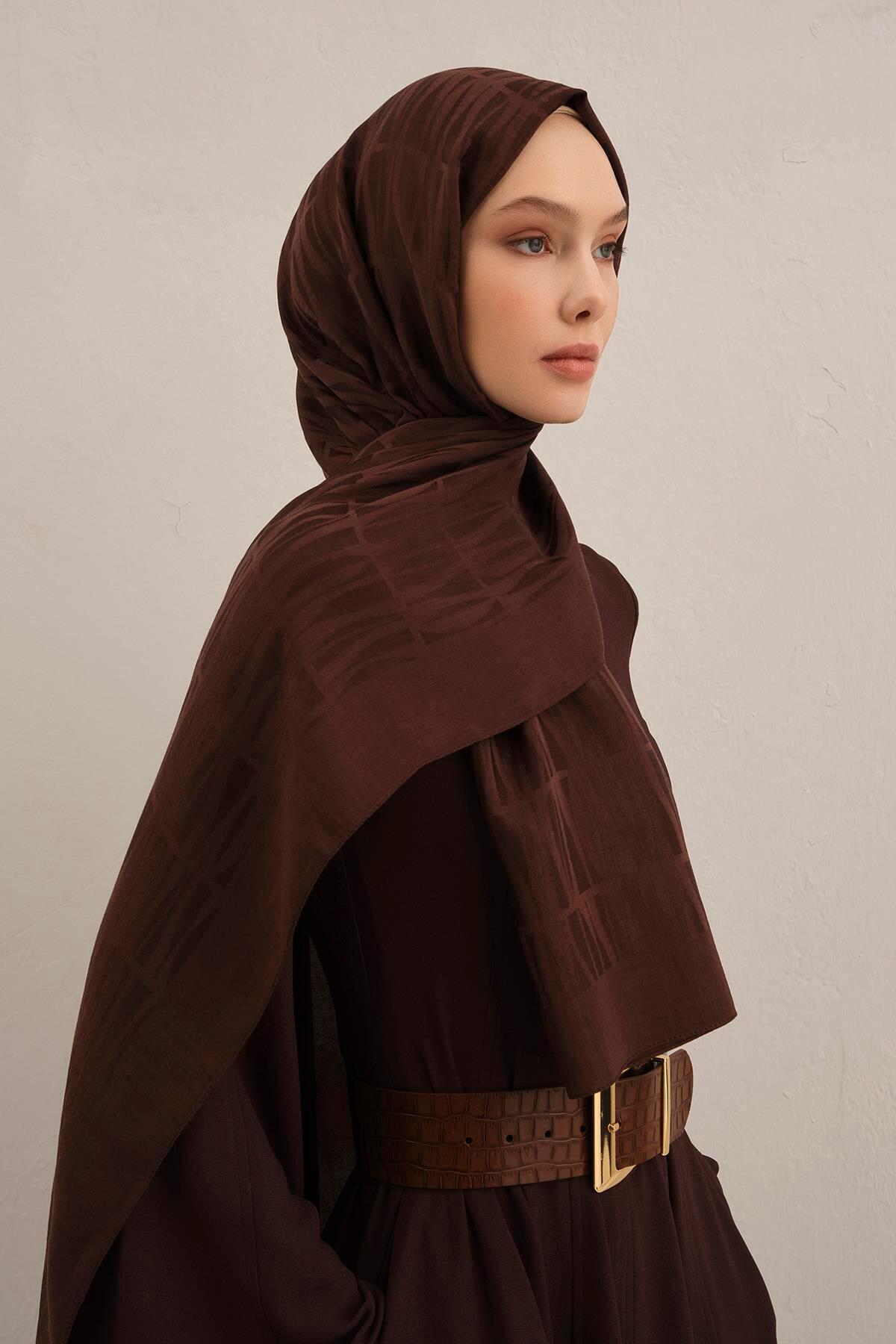 Lyocell Şal - 3 - Acı Kahve 10