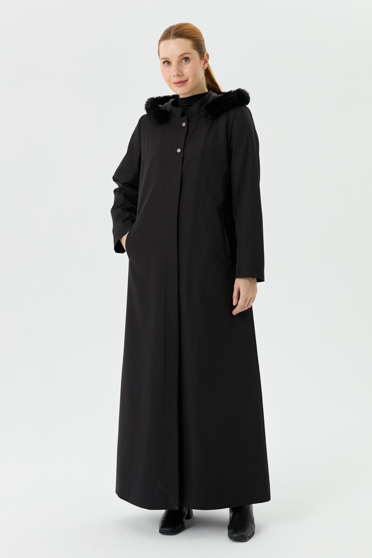 Kışlık Kadın Pardesü Su İtici Kumaş 20231