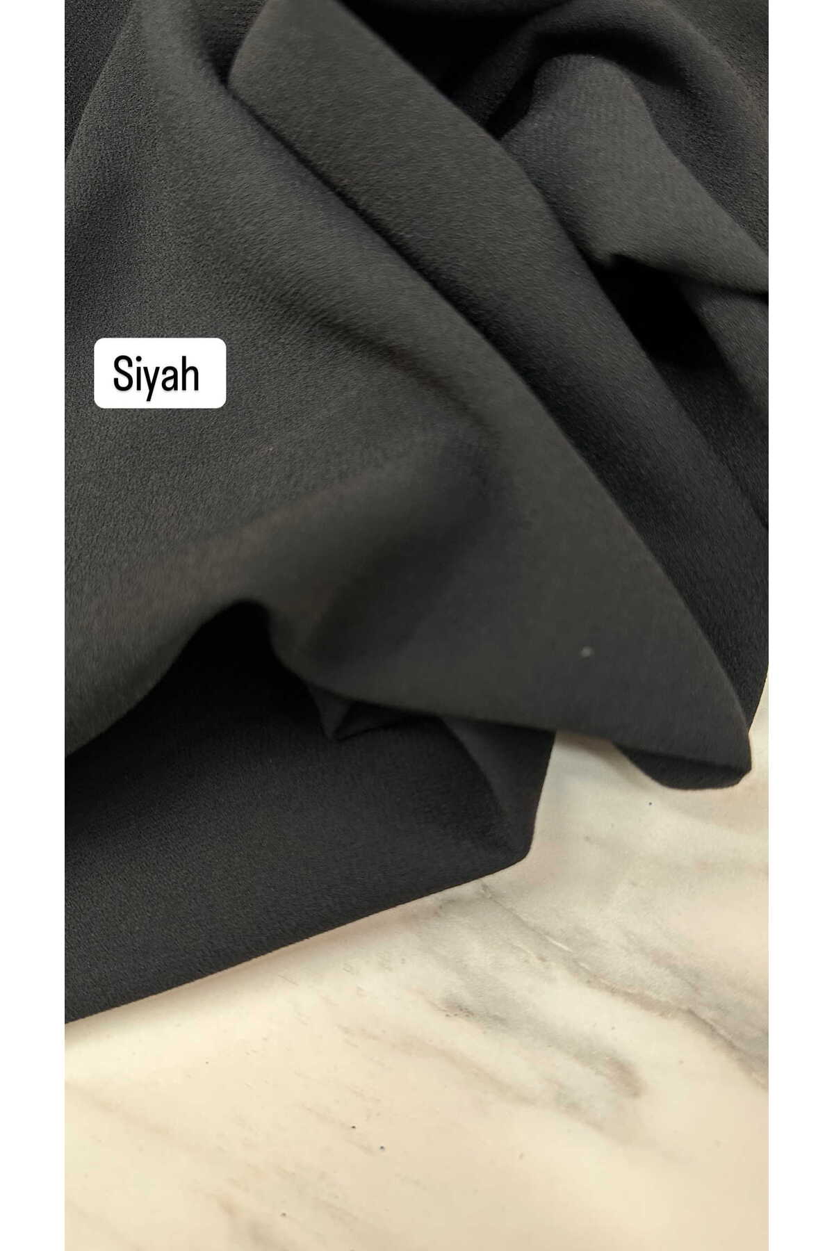 Siyah İthal Rubi Krep Elbise Etek Abaya Pantolon ÜRÜNÜMÜZ ADET OLARAK SATILIR 1 ADET 1 METRE