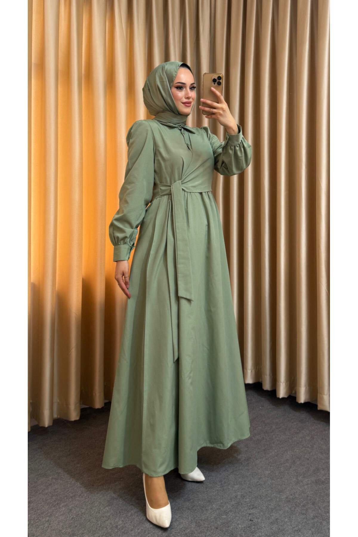 Alime Tericoton Elbise Mint