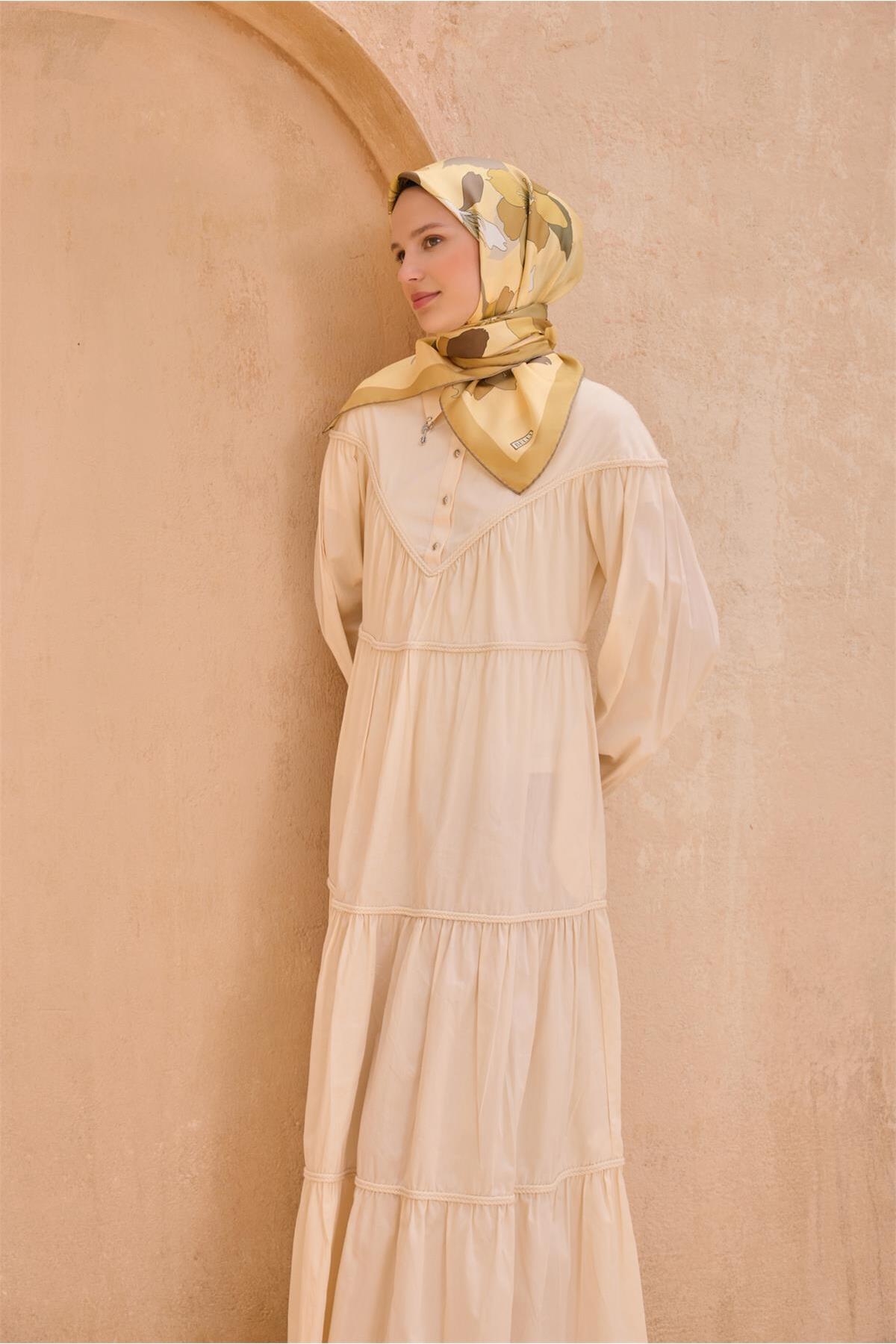 ÇIÇEK DESEN İPEK EŞARP 4100D TWILL