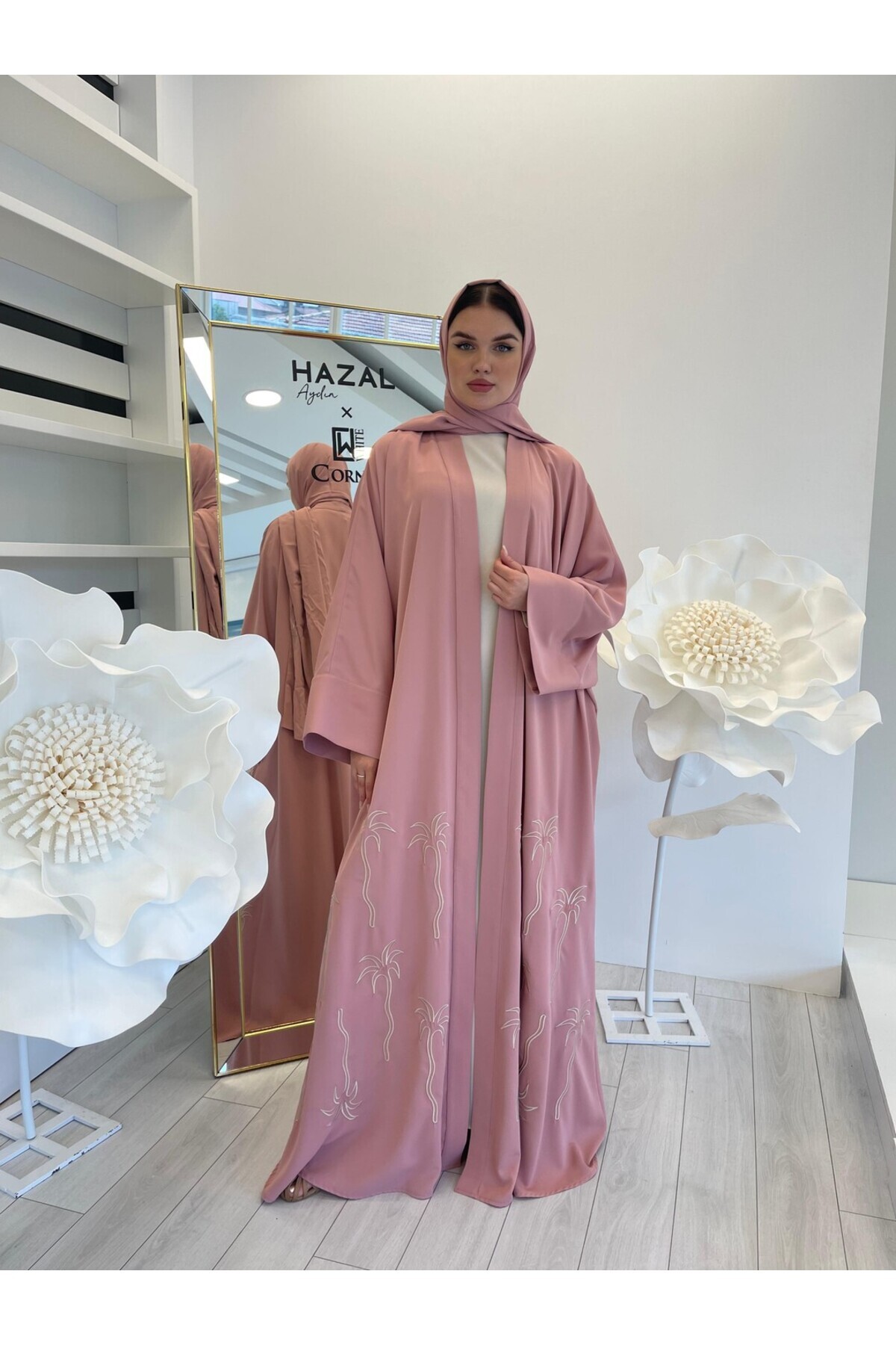 3003 NAKIŞLI ABAYA ŞAL TAKIM