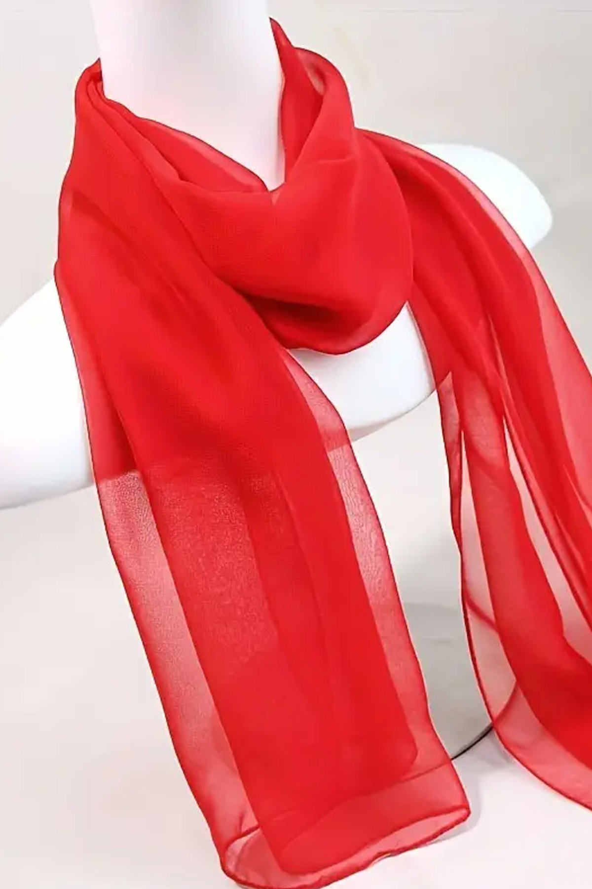 Şifon Yumuşak Nefes alabilen Hafif Çok yönlü, Şal, Hijab Yaz Tatil Giyim mükemmel 28x140cm