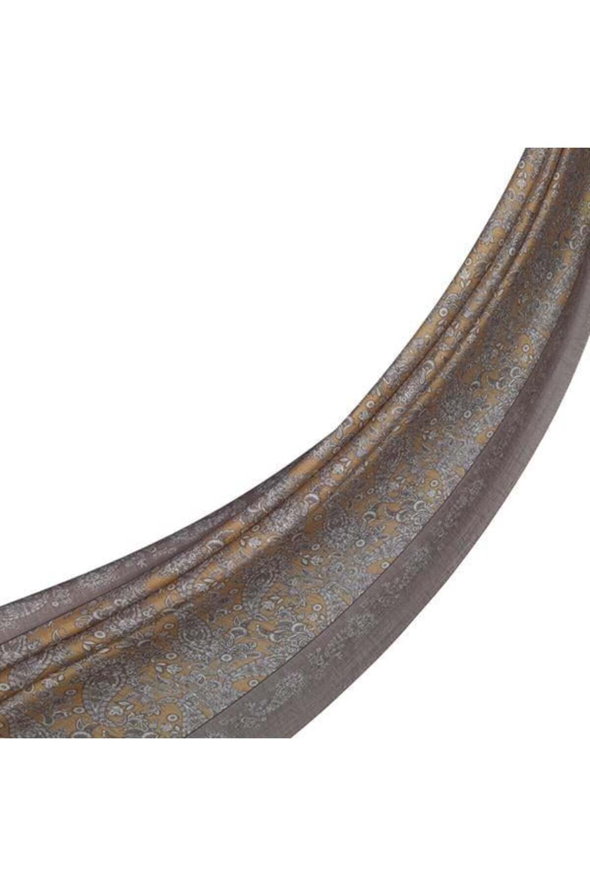 Desenli Tensoft Şal - Mezopotamya Desenli - Vizon