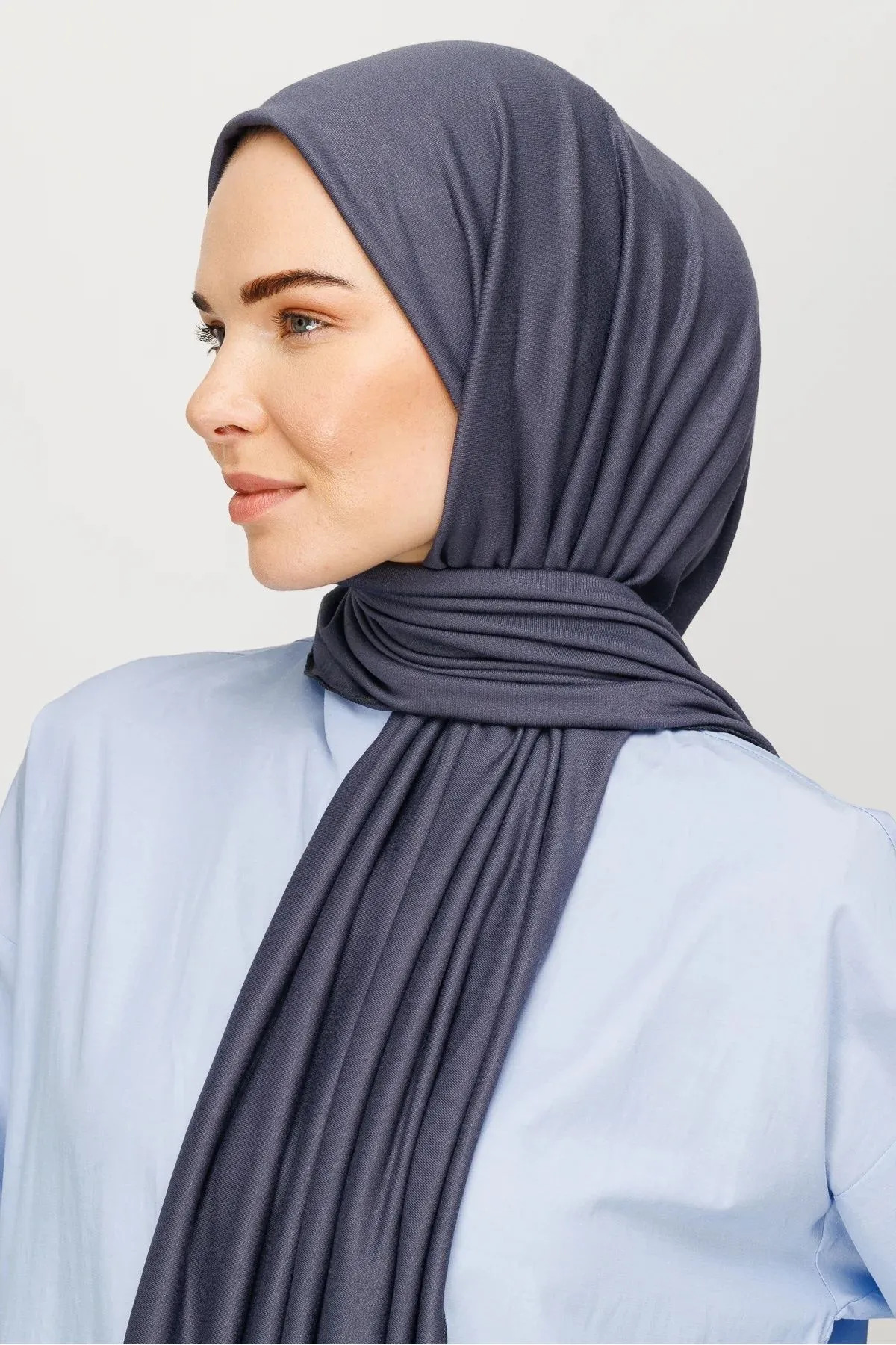 Füme Şal Penye Viskon Mevsimlik Uzun Dikişli Şal Baş Örtüsü Nefes Alan Kumaş