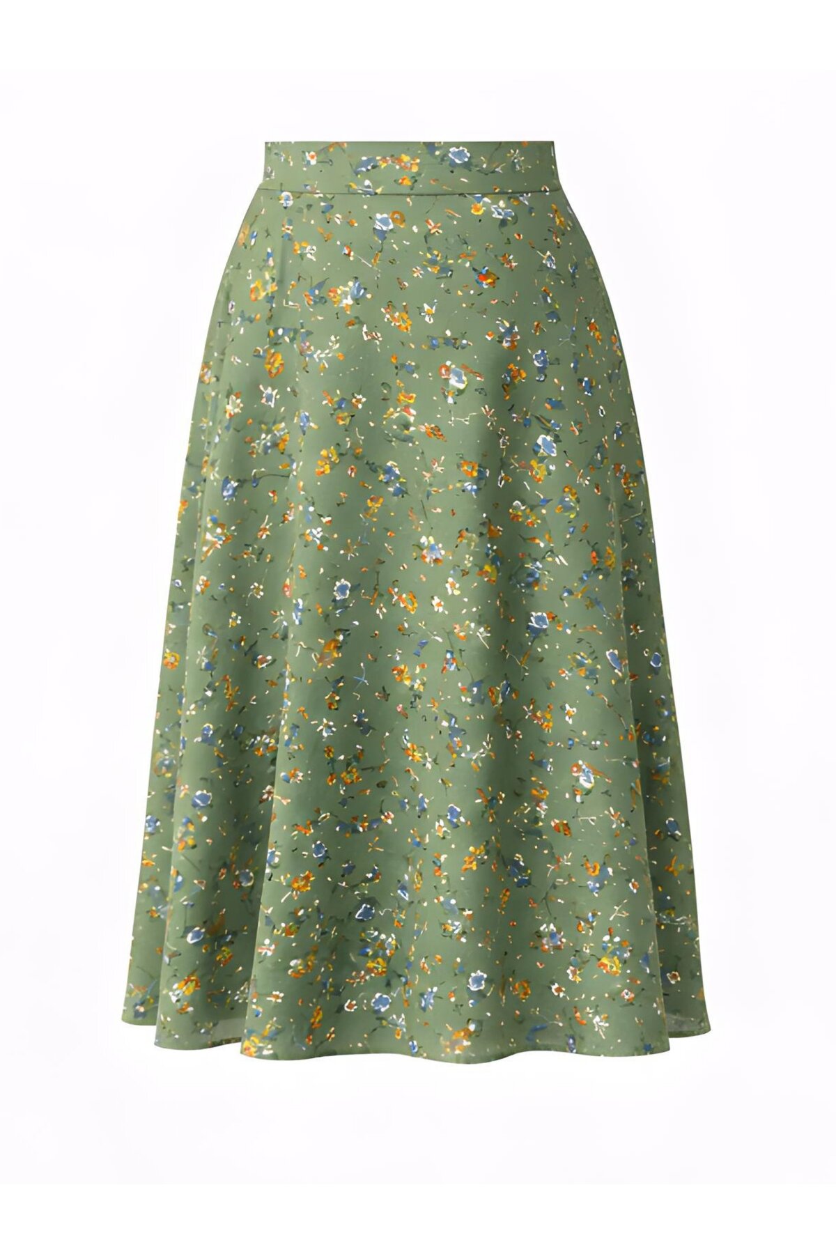 Valerie Viskon Kloş Uzun Etek Kadın Yeşil