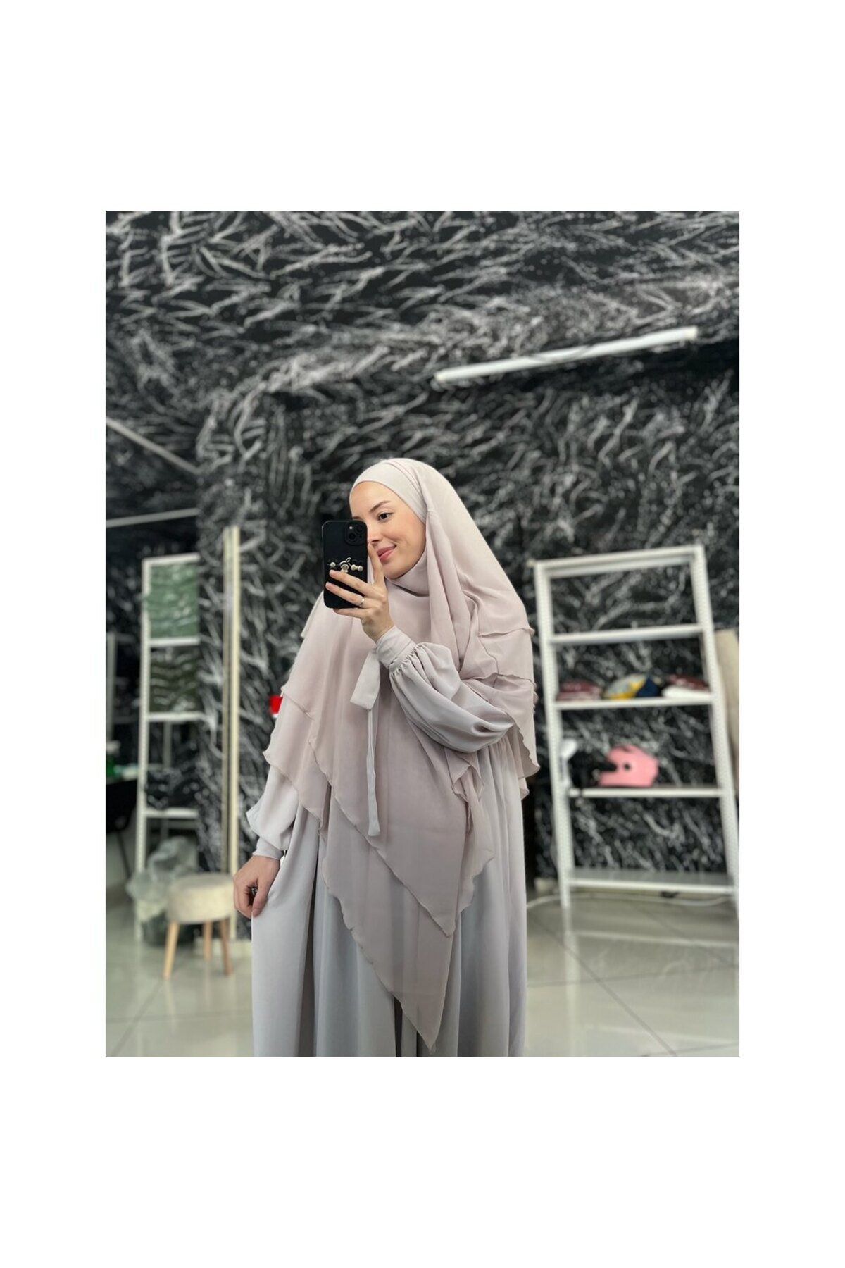 Ferace sufle 2li takım koldan bağlamalı 40 beden 50 beden arasıdır tesettür standart beden hac umre