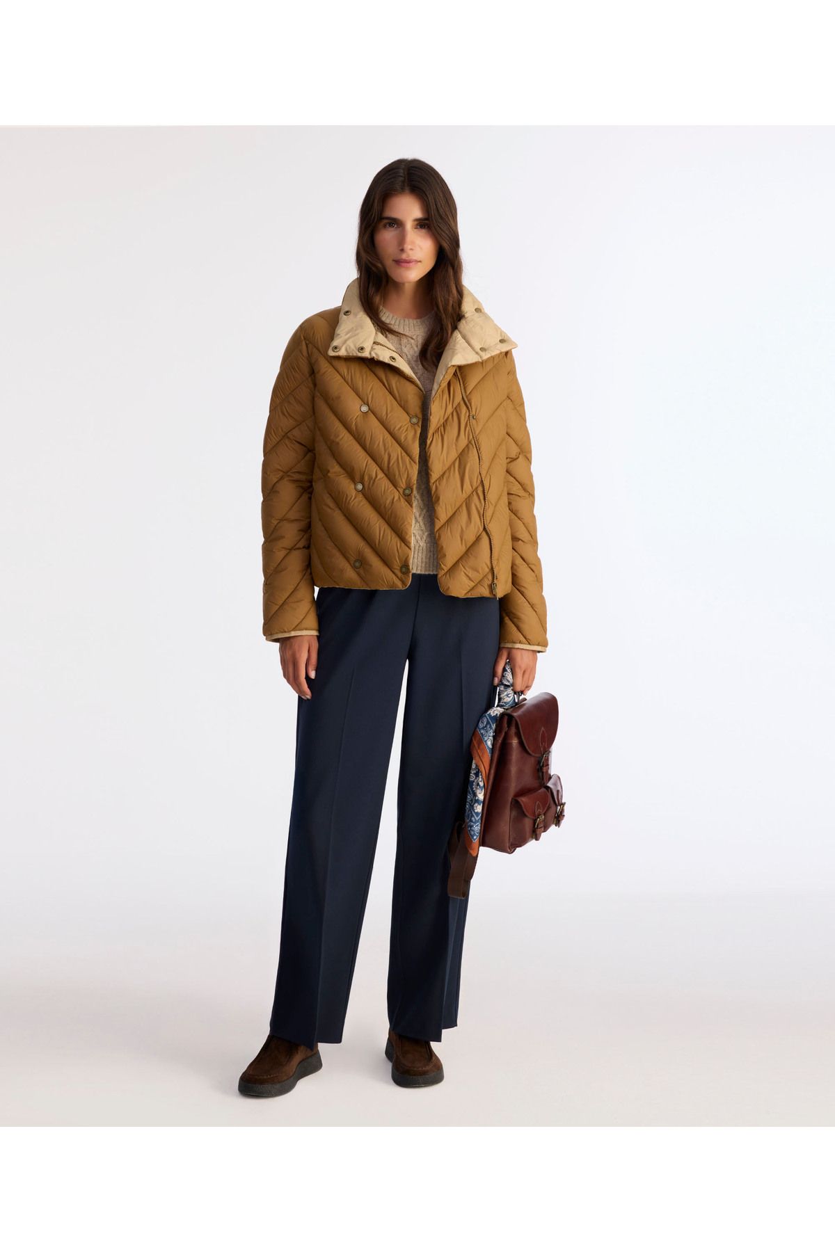 Regular Dik Yaka Uzun Kol Mont