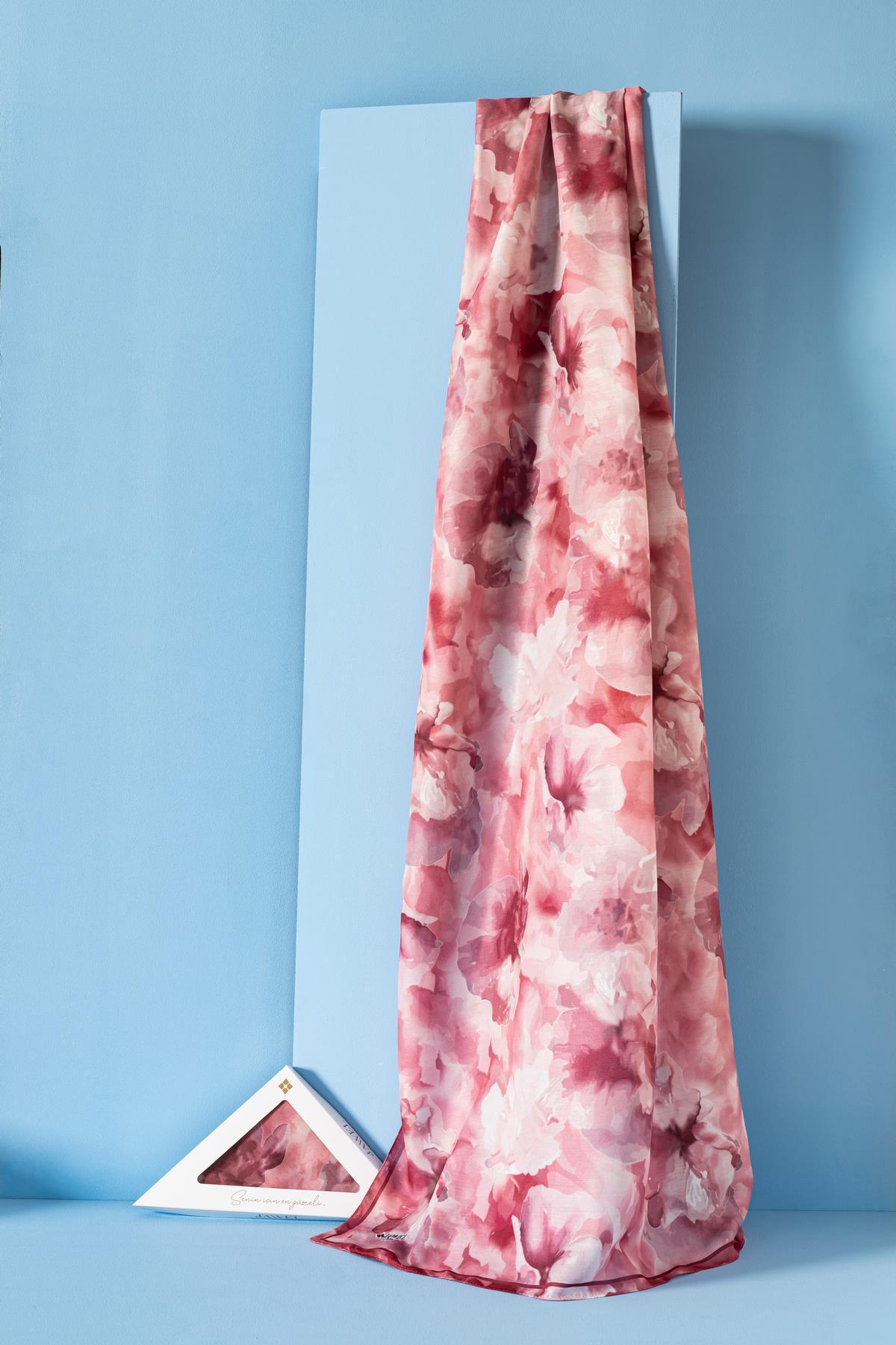 Kadın Desenli Aquarelle Soft Şal