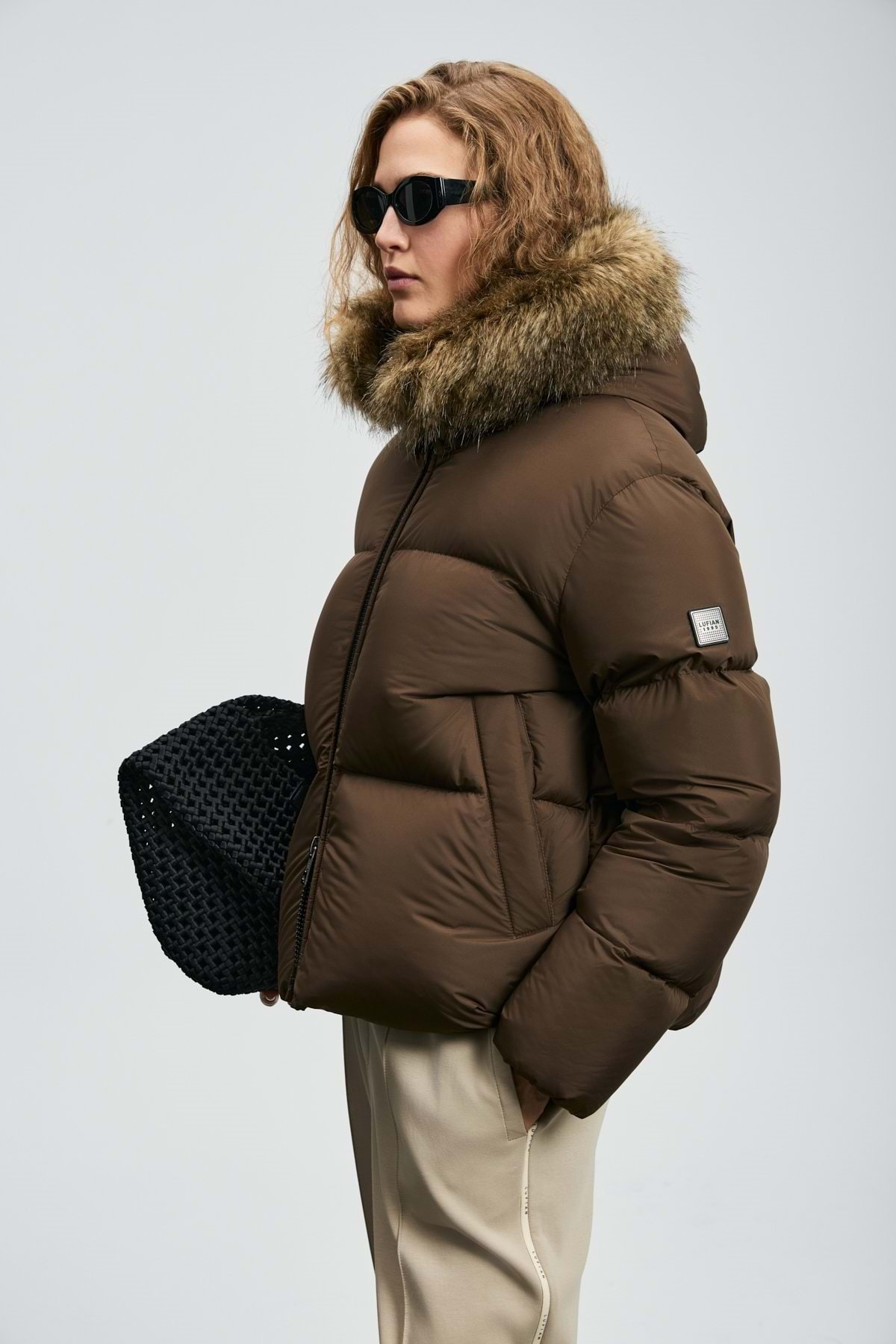 122120052 Sunshıne Kaz Tüyü Kadın Mont KAHVERENGİ